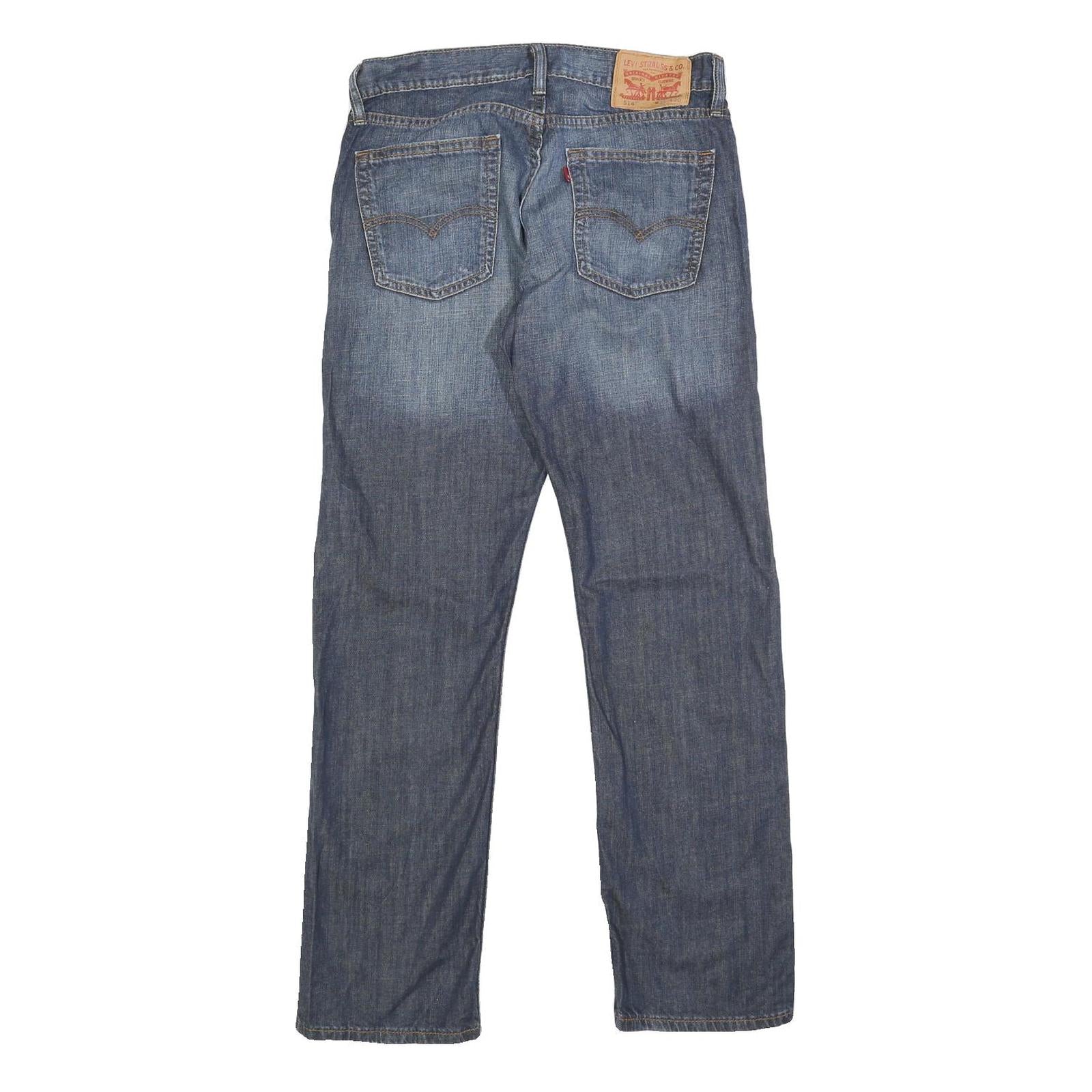 LEVI'S 514 Mens Jeans Blue Slim Straight Denim Medium W31 L30 Zip Cotton