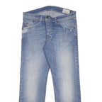 DIESEL Mens Jeans Blue Slim Straight Denim Light W31 L27 Button Closure