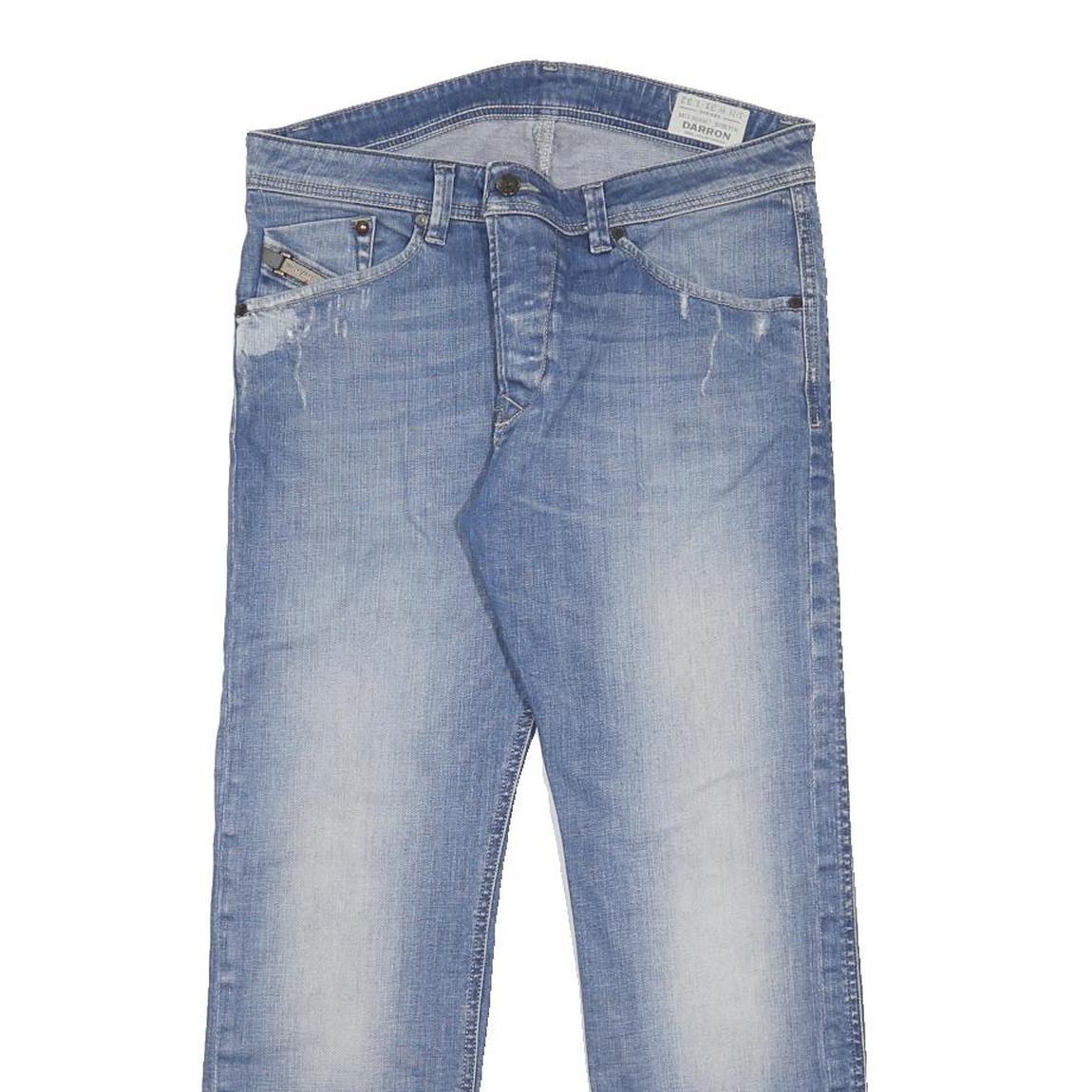 DIESEL Mens Jeans Blue Slim Straight Denim Light W31 L27 Button Closure
