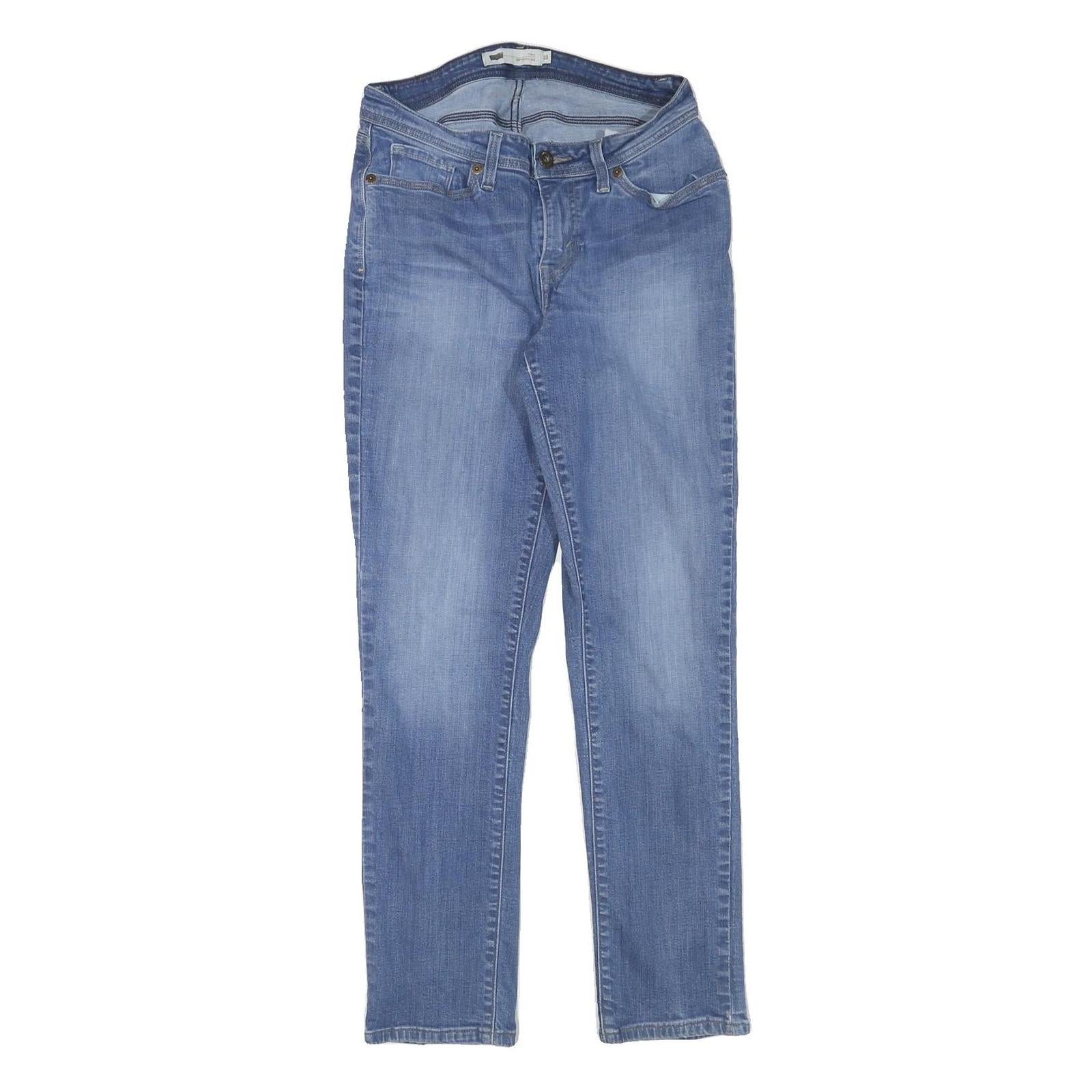 LEVI'S Womens Blue Slim Skinny Denim Light W28 L29 Cotton Blend Zip Jeans