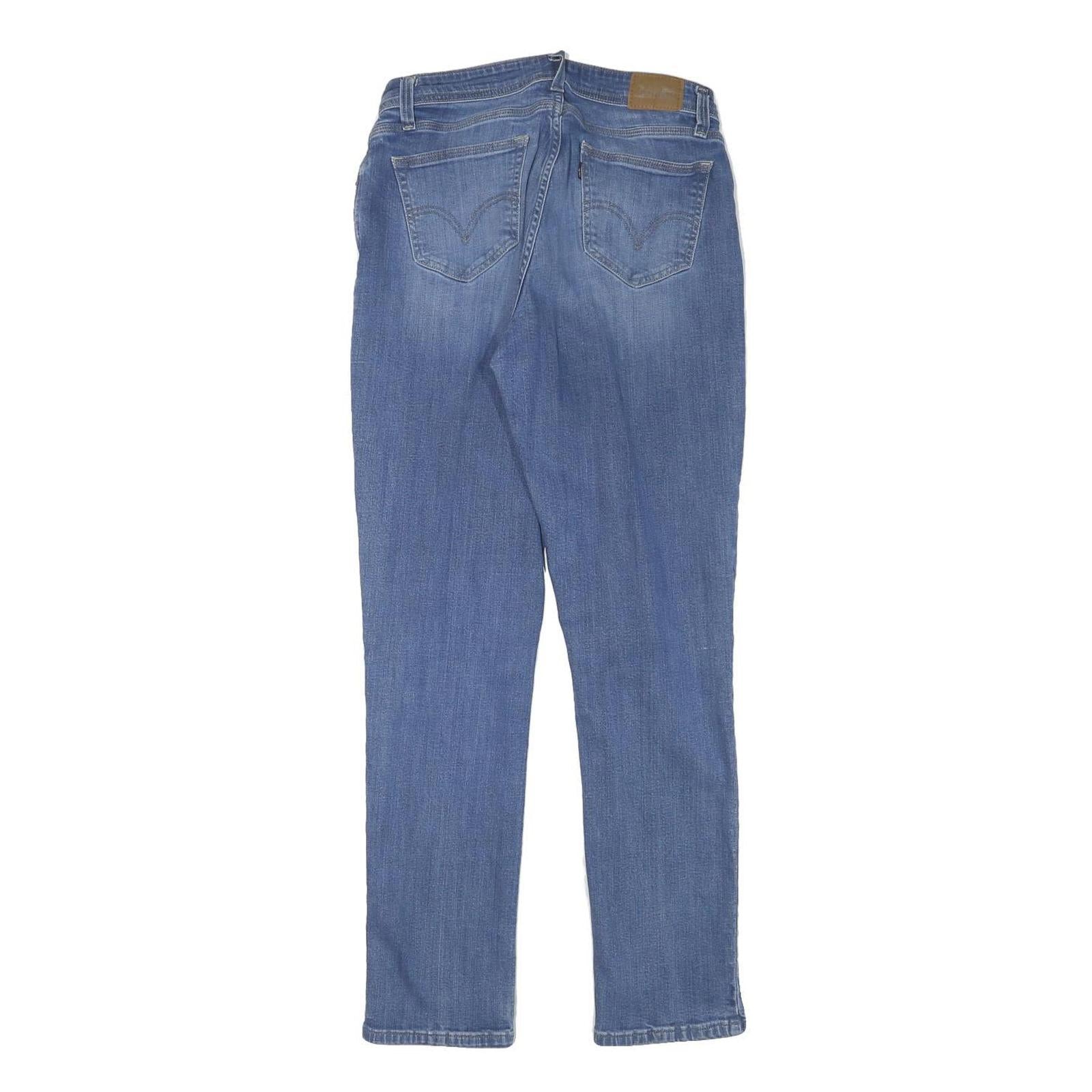 LEVI'S Womens Blue Slim Skinny Denim Light W28 L29 Cotton Blend Zip Jeans