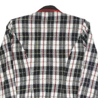 MELISSA Womens Black & White & Red Checked Blazer Jacket UK 10 Polyester Blend