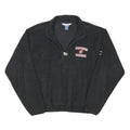 CHAMPION Mens Black Wisconsin Badgers Zip Jacket L Polyester Blend Plain