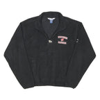 CHAMPION Mens Black Wisconsin Badgers Zip Jacket L Polyester Blend Plain