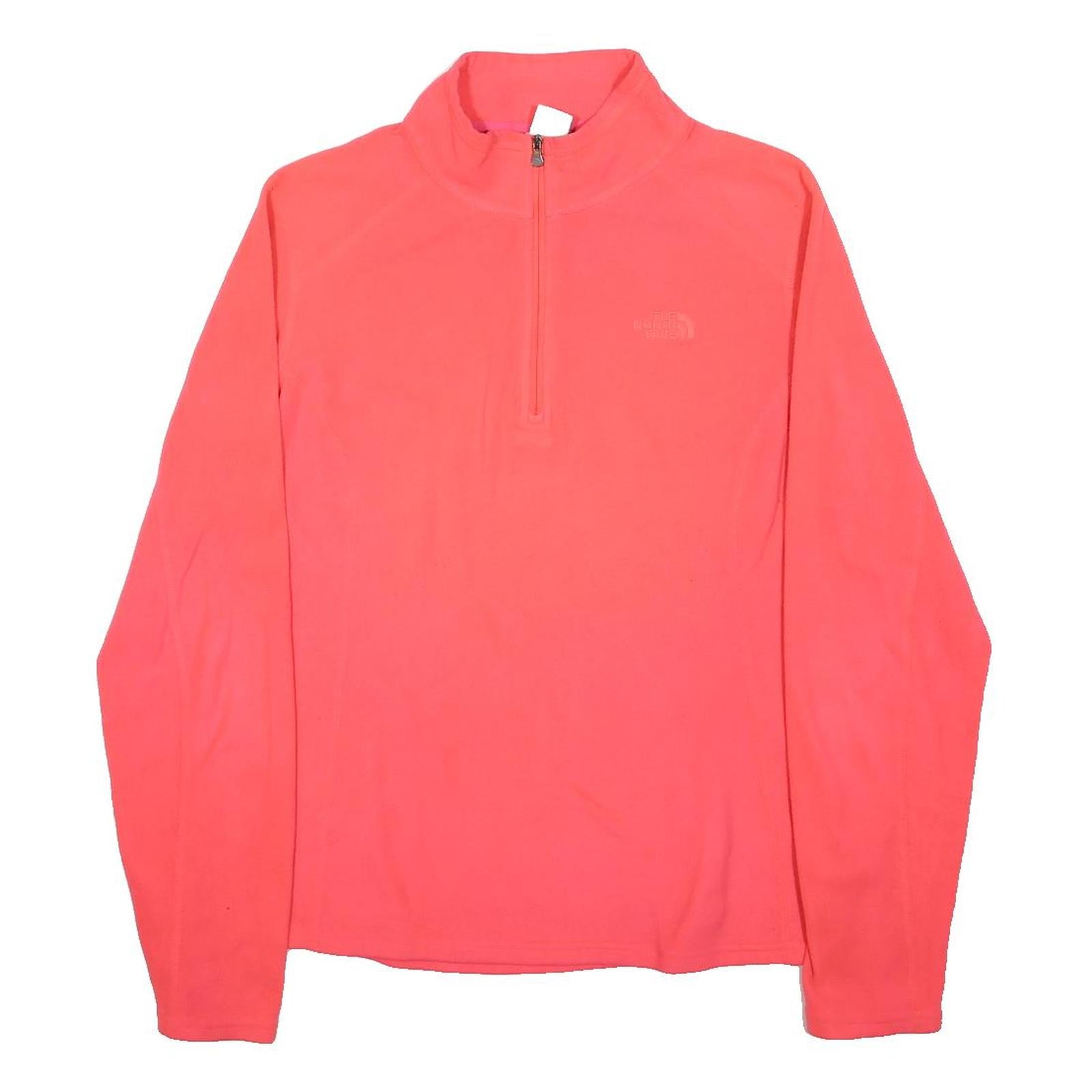 THE NORTH FACE Womens Coral Pink Fleece Jacket S Zip Outdoor Activewear
