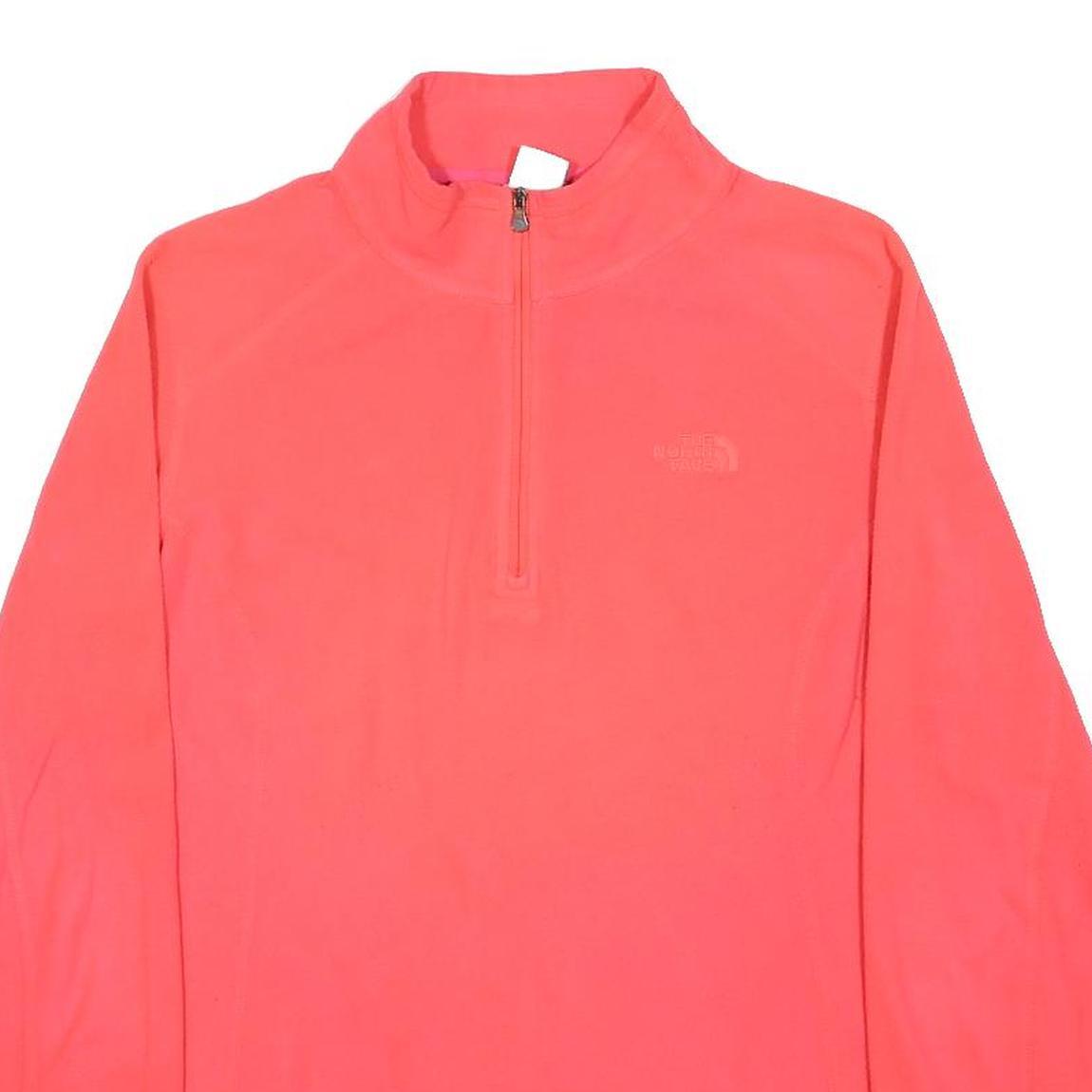 THE NORTH FACE Womens Coral Pink Fleece Jacket S Zip Outdoor Activewear