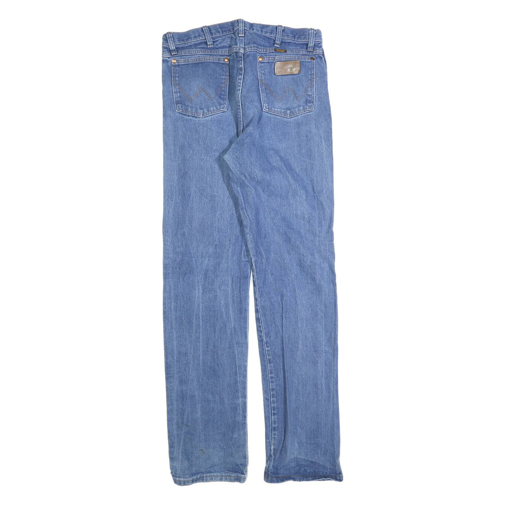 WRANGLER Mens Blue Regular Straight Denim Medium W35 L36 Classic Zip Cotton