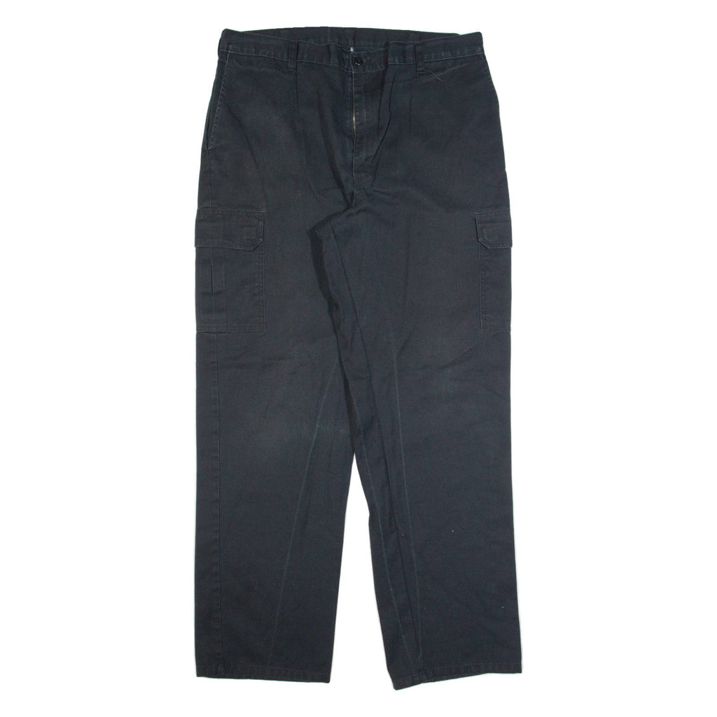 DICKIES Cargo Workwear Mens Trousers Black Regular Straight W38 L34