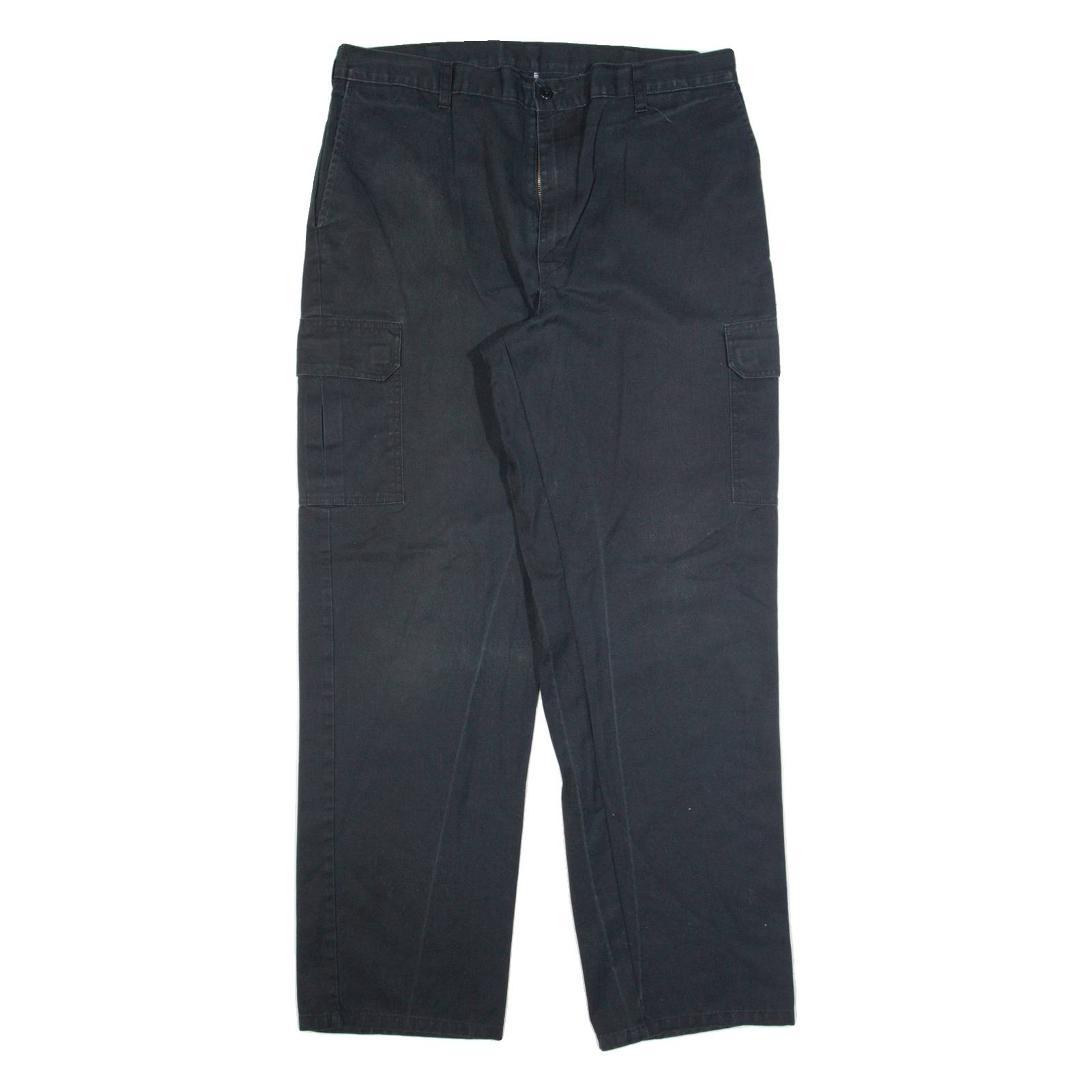 DICKIES Cargo Workwear Mens Trousers Black Regular Straight W38 L34