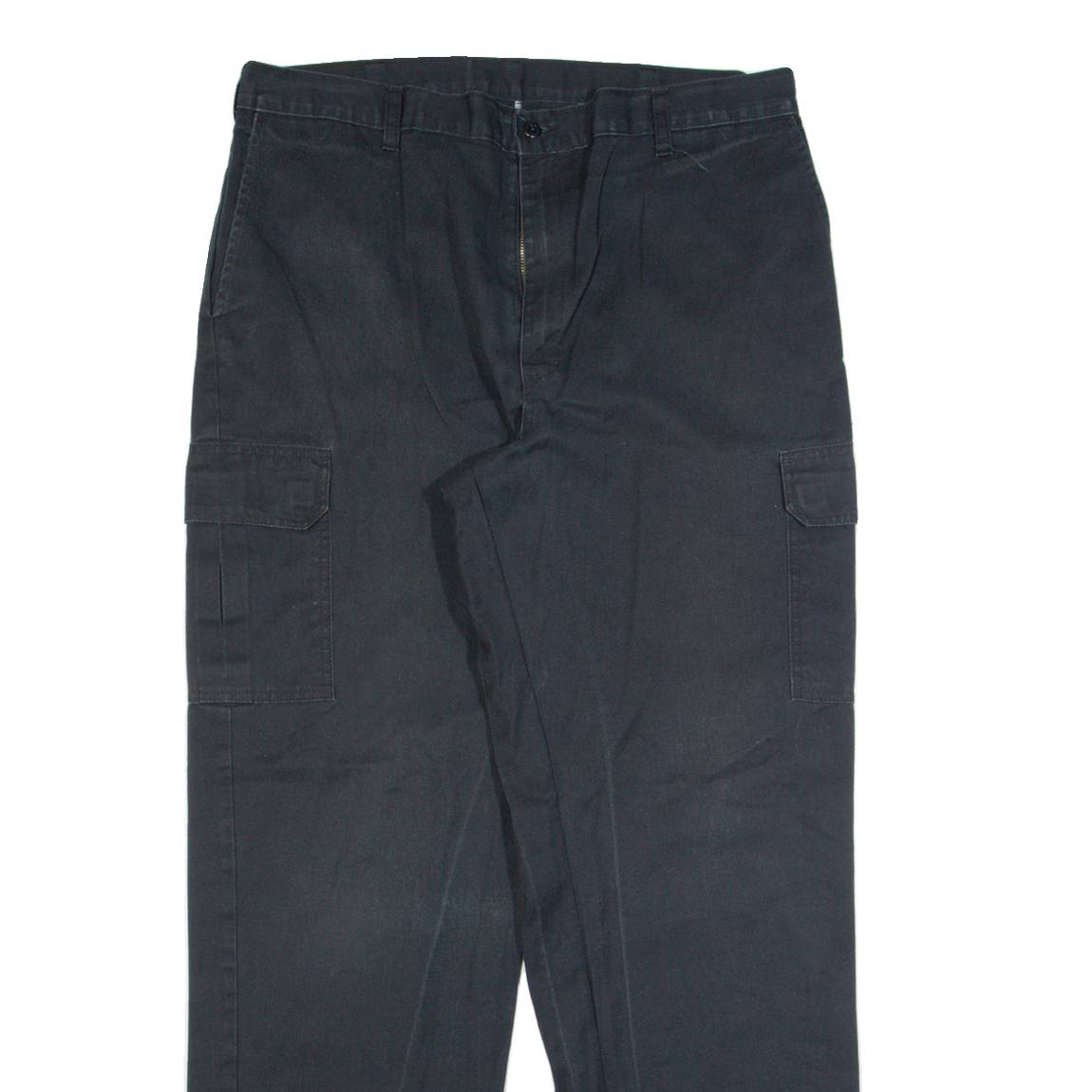 DICKIES Cargo Workwear Mens Trousers Black Regular Straight W38 L34