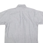 RED KAP Mens Grey & Blue Work Shirt M Button Down Cotton Blend Casual