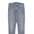 LEVI'S Mens Slim Blue Denim Jeans W32 L32 Classic Zip Pocket Detail