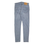 LEVI'S Mens Slim Blue Denim Jeans W32 L32 Classic Zip Pocket Detail