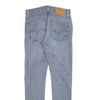 LEVI'S Mens Slim Blue Denim Jeans W32 L32 Classic Zip Pocket Detail
