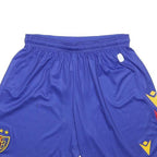 MACRON Mens Shorts Blue FC Basel Casual M W26 Team Logo Sports Gymwear