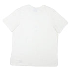 ADIDAS Mens White Graphic T-Shirt XL Short Sleeve Round Neck Cotton Blend
