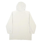 NAUTICA Mens White & Beige Hooded Jacket L Polyester Plain Zip Casual Outerwear