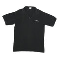 Mens Black Plain NEC Electronics Inc. Short Sleeve Polo Shirt M Cotton Blend