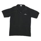 Mens Black Plain NEC Electronics Inc. Short Sleeve Polo Shirt M Cotton Blend