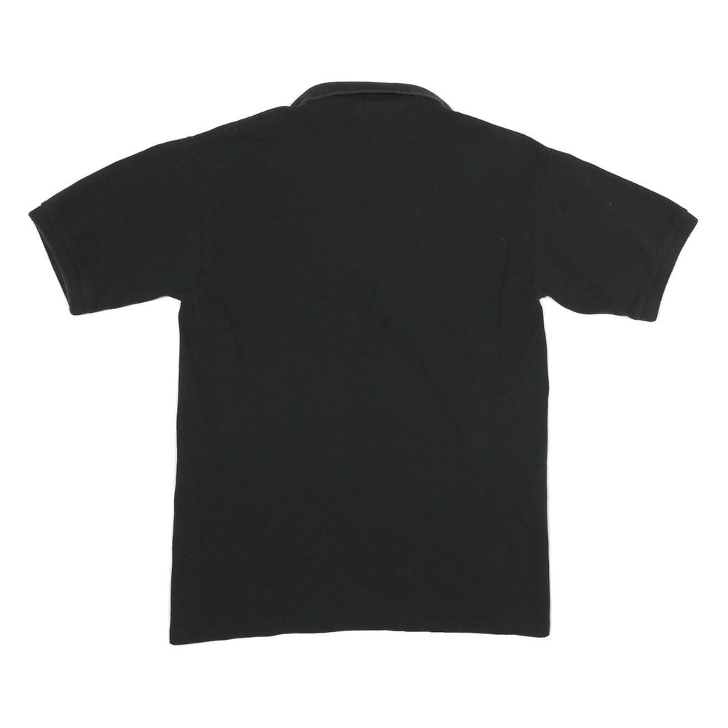 Mens Black Plain NEC Electronics Inc. Short Sleeve Polo Shirt M Cotton Blend