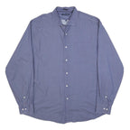 TOMMY HILFIGER Mens Blue Cotton Shirt XL Classic Button Long Sleeve