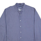 TOMMY HILFIGER Mens Blue Cotton Shirt XL Classic Button Long Sleeve