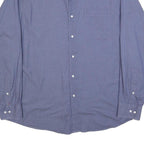 TOMMY HILFIGER Mens Blue Cotton Shirt XL Classic Button Long Sleeve