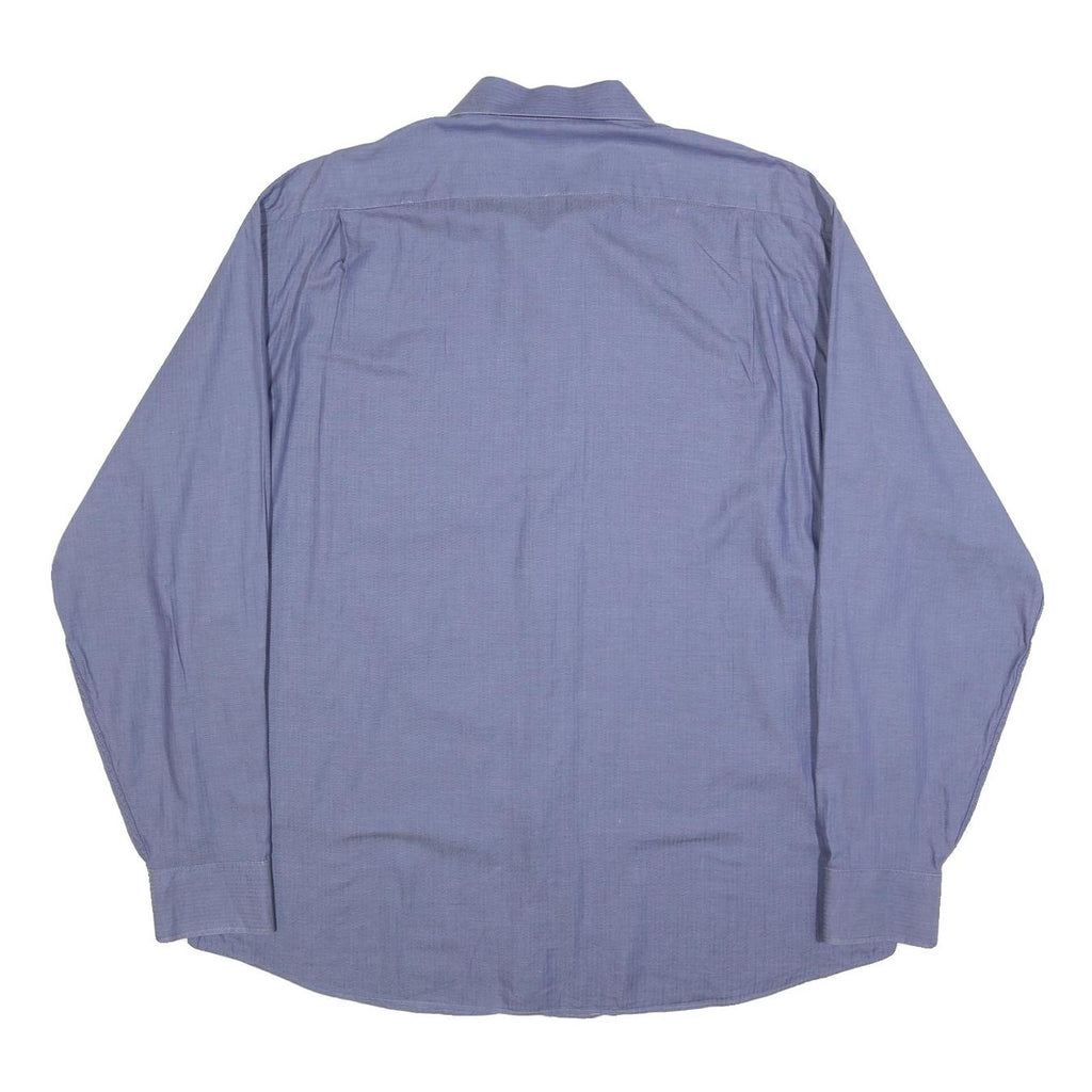 TOMMY HILFIGER Mens Blue Cotton Shirt XL Classic Button Long Sleeve
