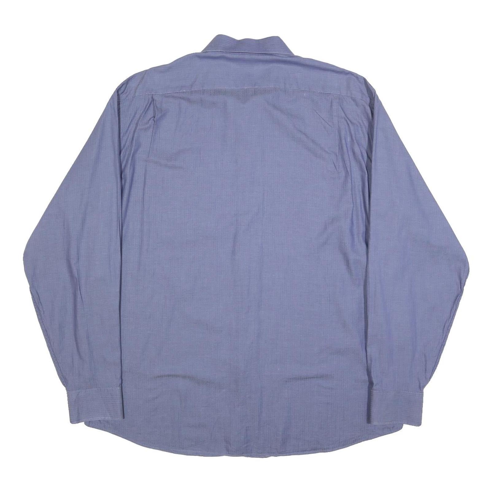 TOMMY HILFIGER Mens Blue Cotton Shirt XL Classic Button Long Sleeve