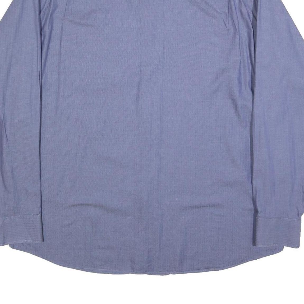 TOMMY HILFIGER Mens Blue Cotton Shirt XL Classic Button Long Sleeve