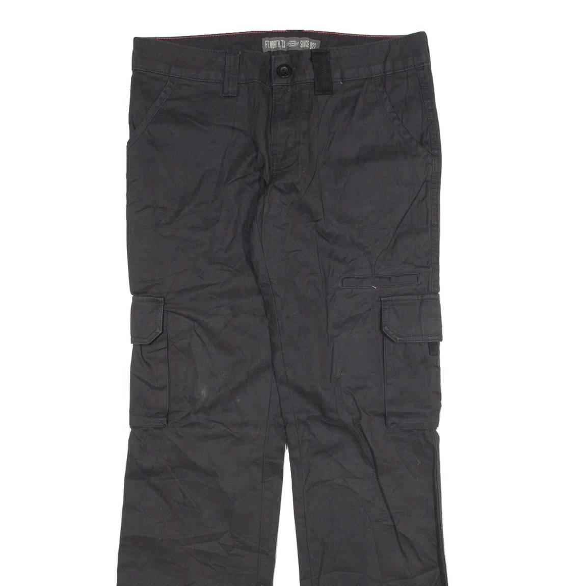 DICKIES Cargo Mens Trousers Black Relaxed Straight W31 L32