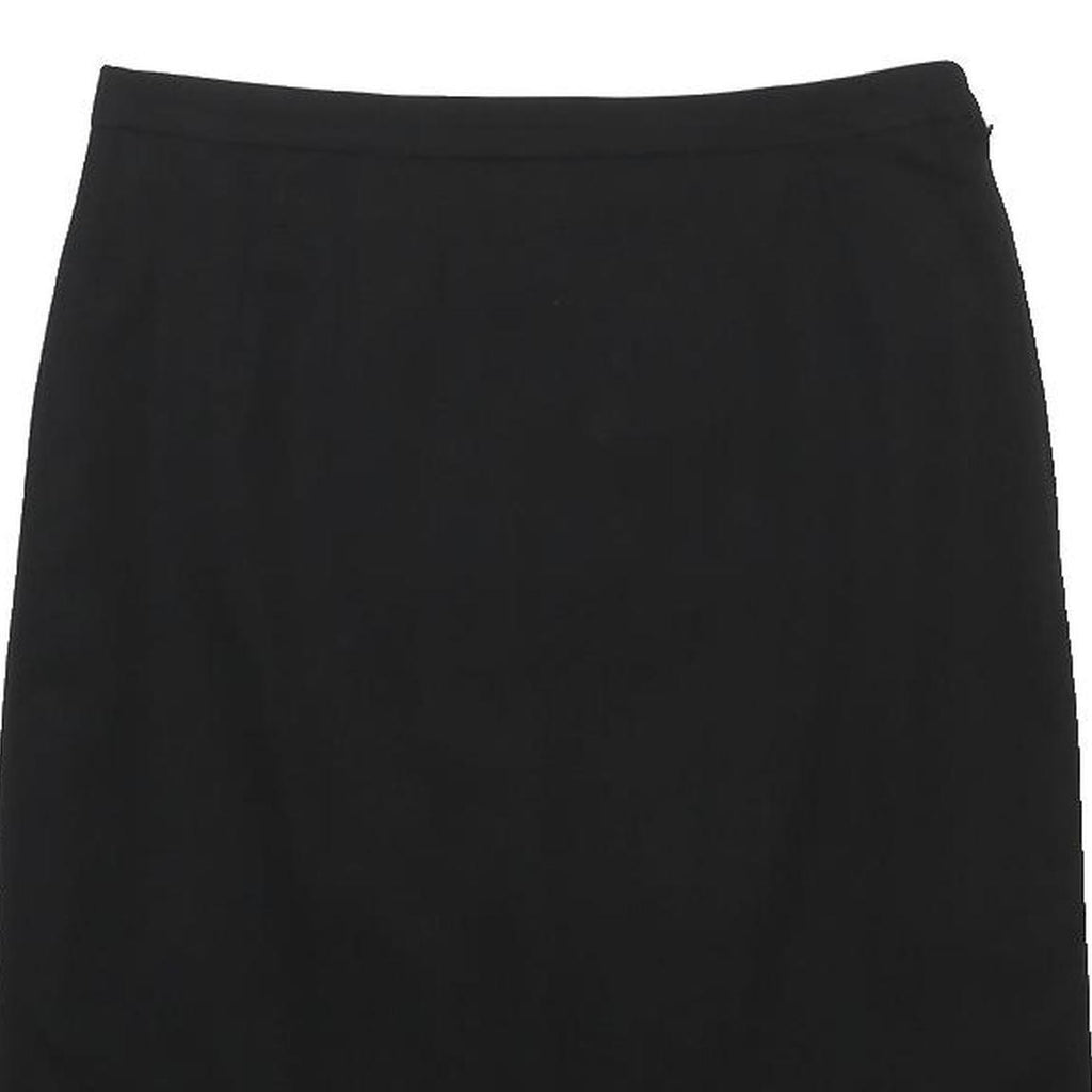 BURBERRY Womens Black Pencil Knee Length Woven Skirt UK 12 Classic Formal