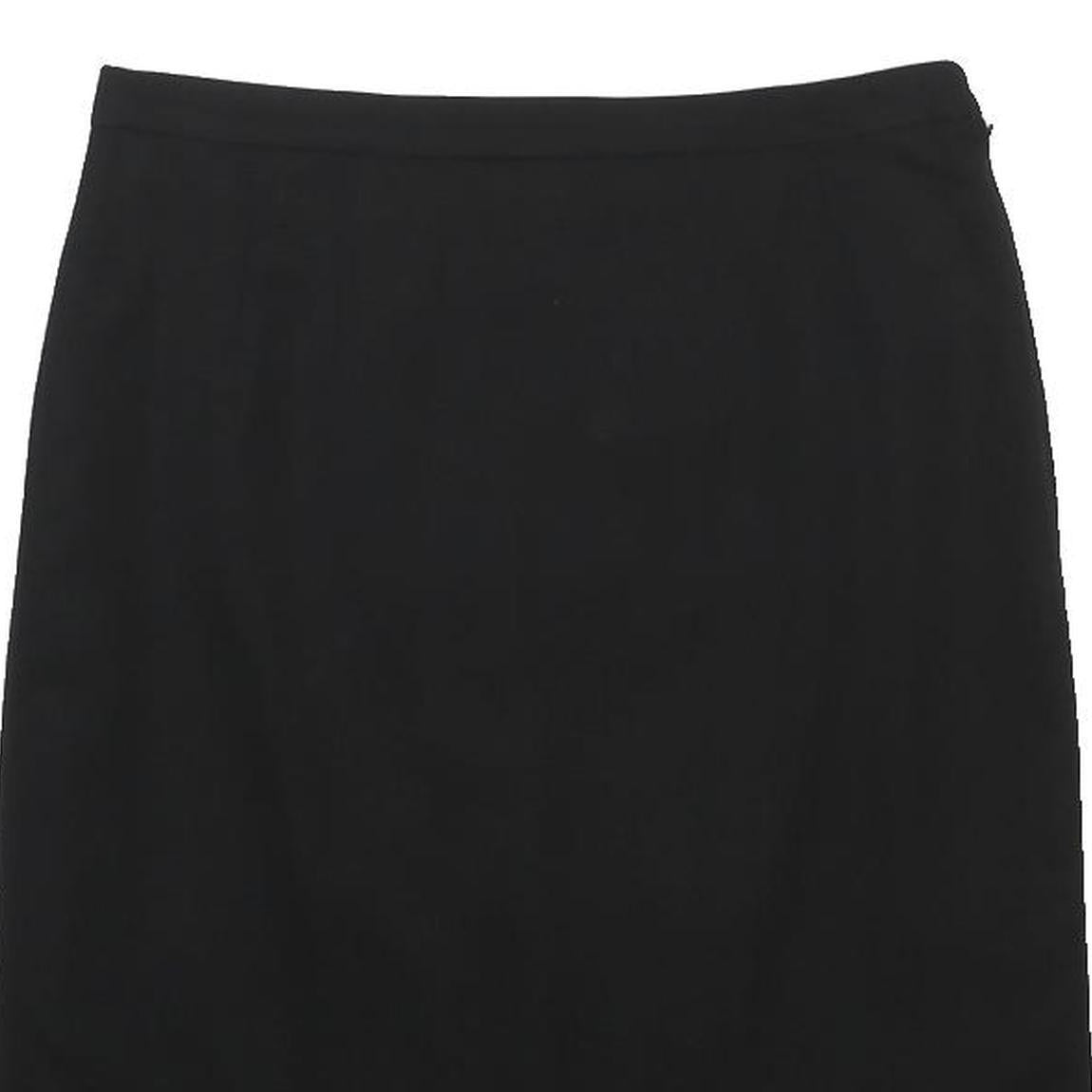 BURBERRY Womens Black Pencil Knee Length Woven Skirt UK 12 Classic Formal