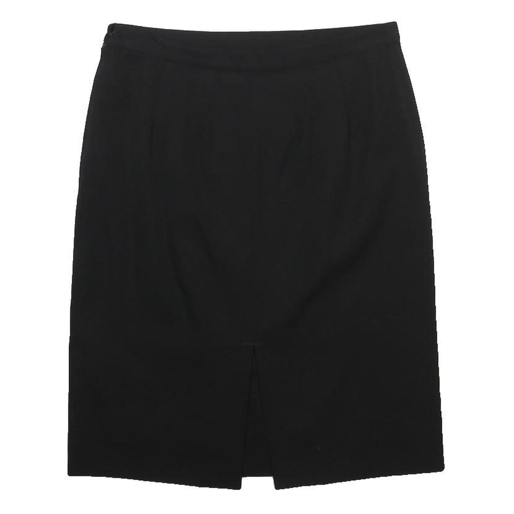 BURBERRY Womens Black Pencil Knee Length Woven Skirt UK 12 Classic Formal