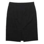 BURBERRY Womens Black Pencil Knee Length Woven Skirt UK 12 Classic Formal