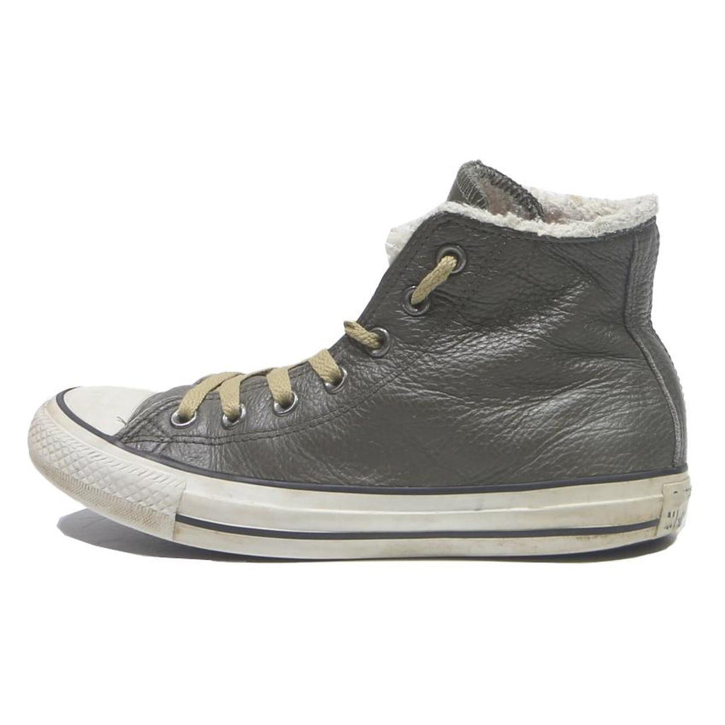 CONVERSE Womens Leather Casual High Top Boots Grey UK 4.5 Winter Lined