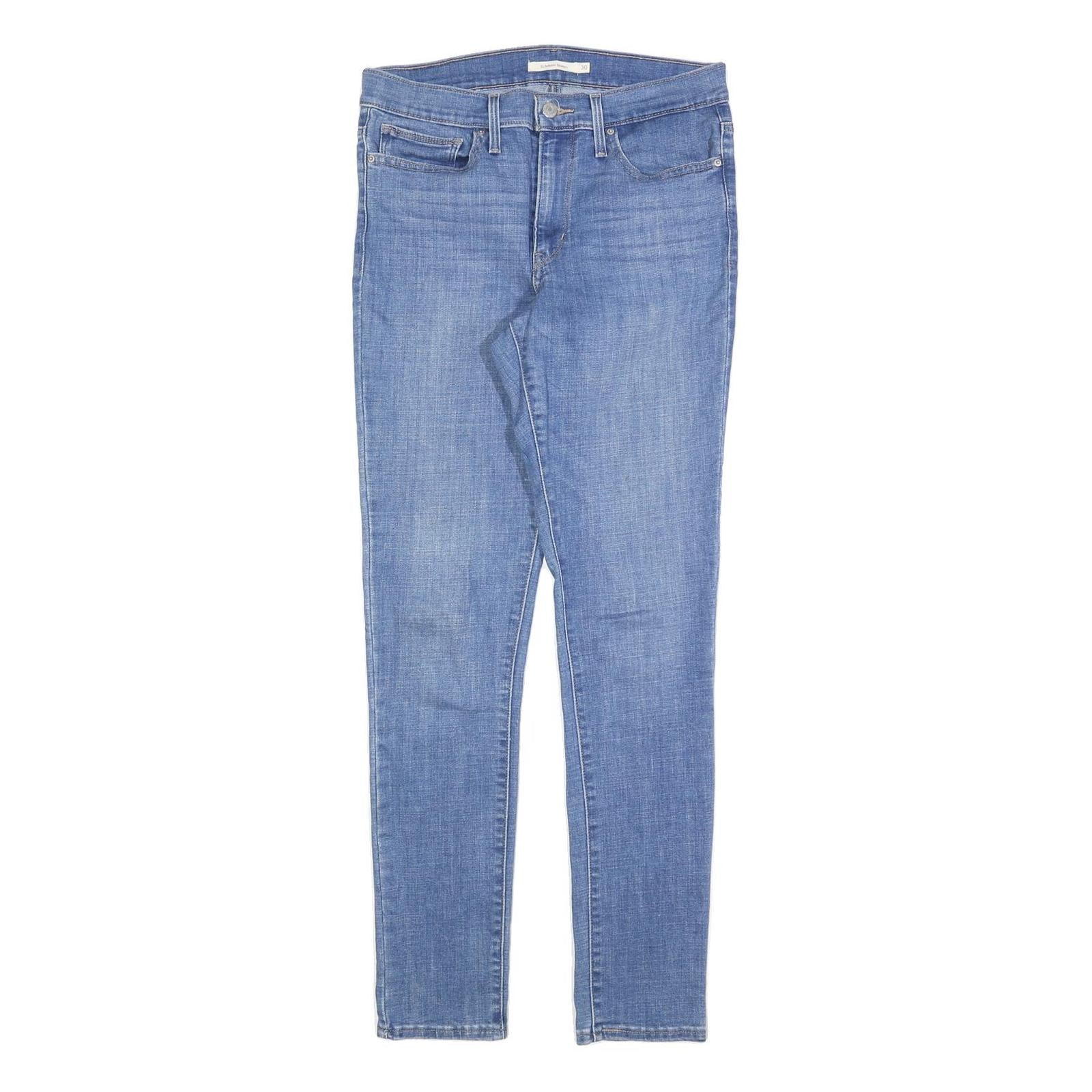 LEVI'S Womens Slim Blue Denim Jeans Cotton Blend W30 L32 Classic Zip Fastening