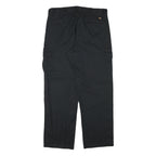 DICKIES Mens Cotton Blend Black Relaxed Straight Trousers W38 L32 Workwear Cargo