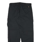 DICKIES Mens Cotton Blend Black Relaxed Straight Trousers W38 L32 Workwear Cargo