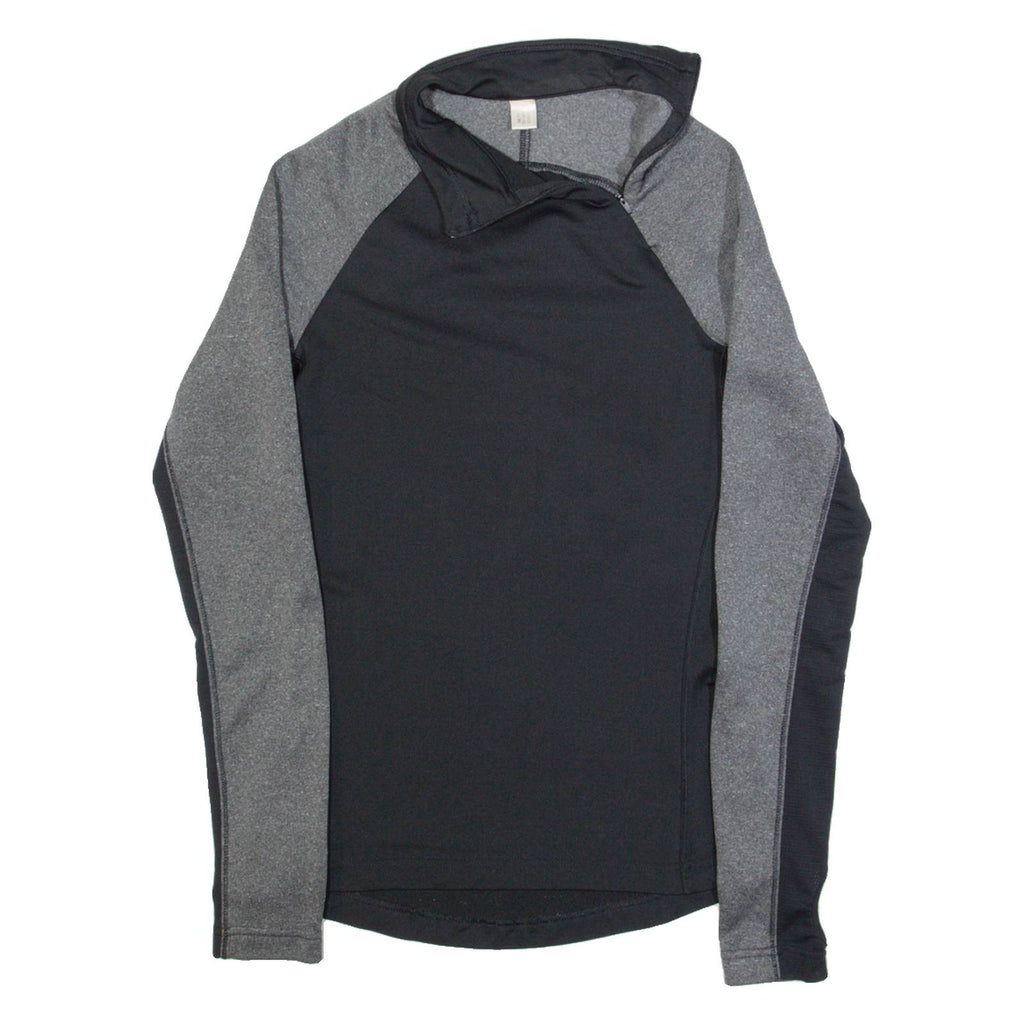 ADIDAS Activewear Womens Sweatshirt Black 1/4 Zip XS