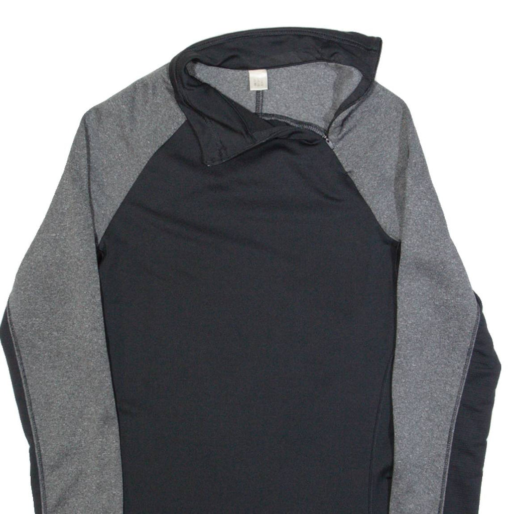 ADIDAS Activewear Womens Sweatshirt Black 1/4 Zip XS