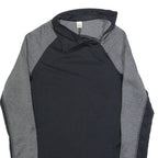 ADIDAS Activewear Womens Sweatshirt Black 1/4 Zip XS