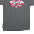 MLB Mens Grey Property Of Angels Graphic T-Shirt M Short Sleeve Crew Neck