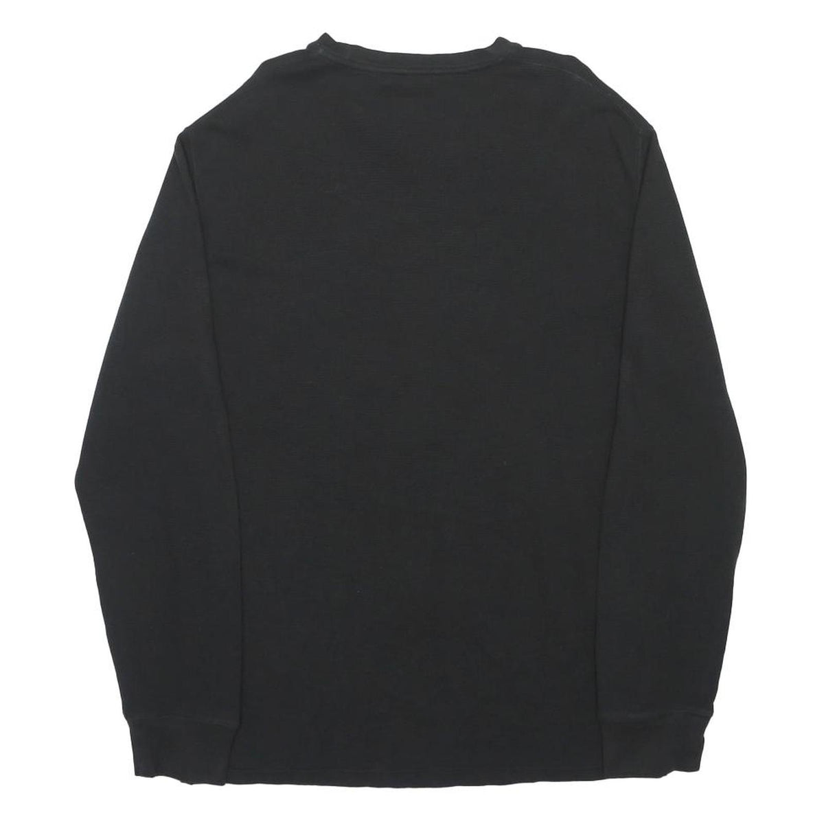 POLO RALPH LAUREN Mens Black Jumper Plain Crew Neck Basic Knit M Cotton Cotton