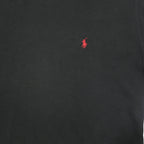 POLO RALPH LAUREN Mens Black Jumper Plain Crew Neck Basic Knit M Cotton Cotton