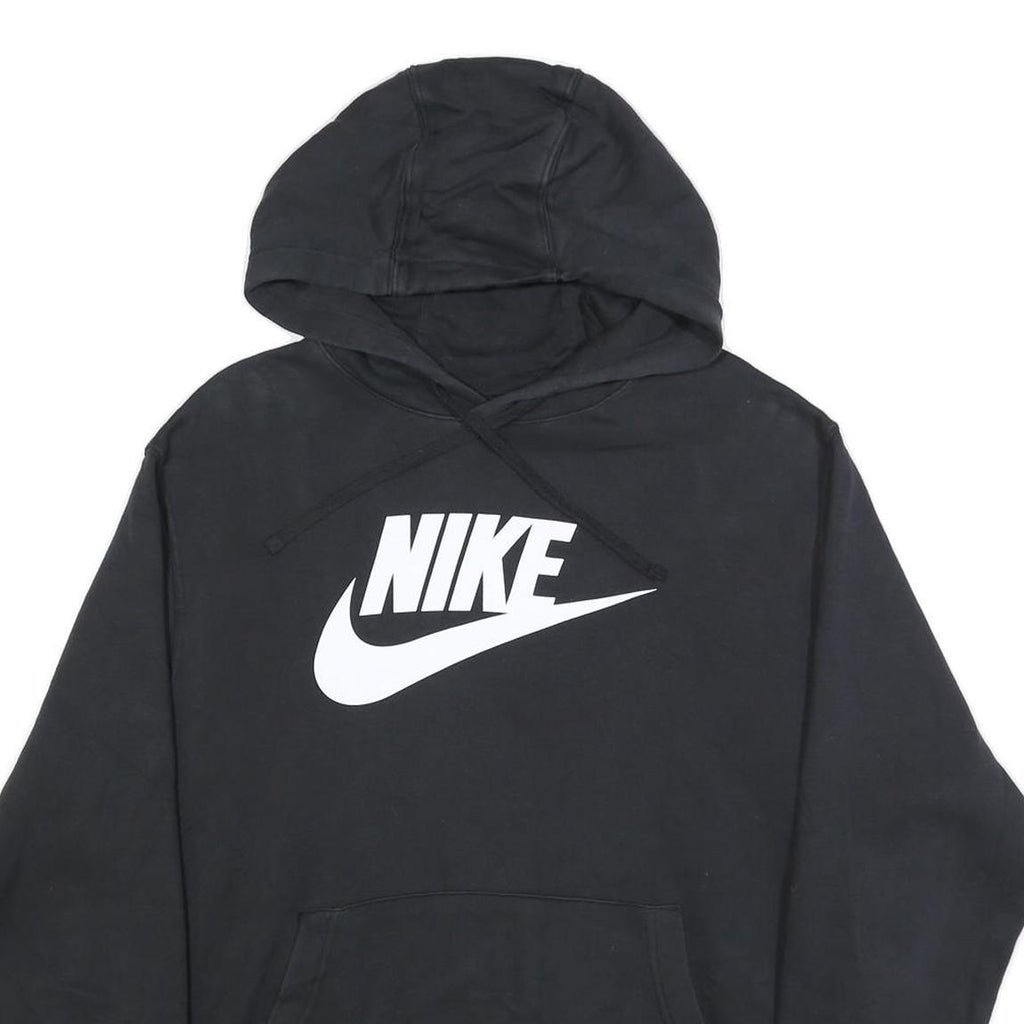 NIKE Mens Black Pullover Hoodie XL Classic Logo Sweatshirt