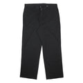 DICKIES Mens Black Cotton Blend Regular Fit Straight Leg Trousers W40 L32