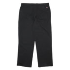 DICKIES Mens Black Cotton Blend Regular Fit Straight Leg Trousers W40 L32