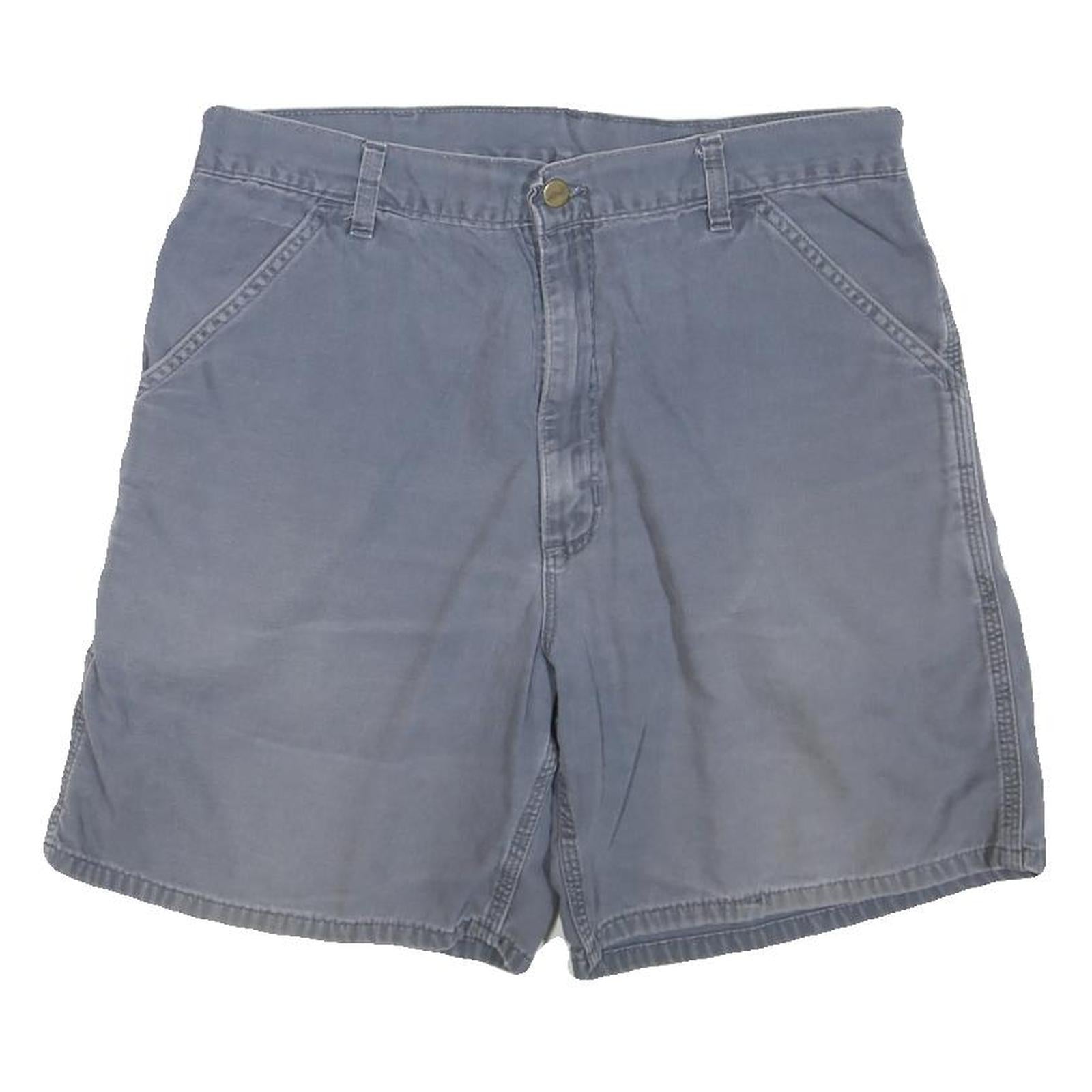 CARHARTT Mens Shorts Blue Casual Plain M W34 Cotton Blend Comfortable Relaxed