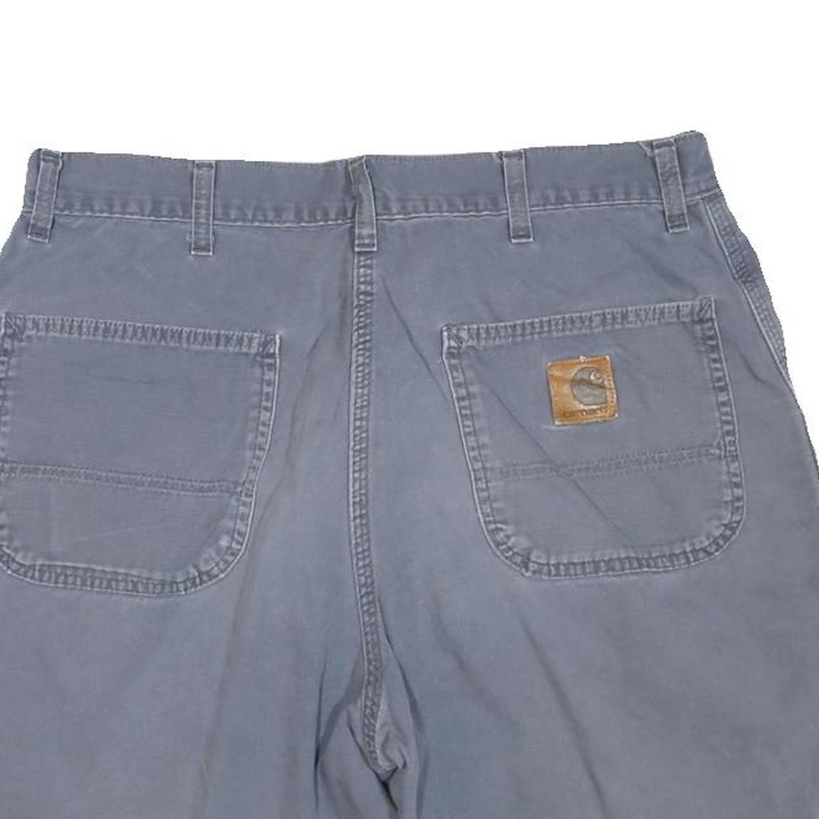 CARHARTT Mens Shorts Blue Casual Plain M W34 Cotton Blend Comfortable Relaxed